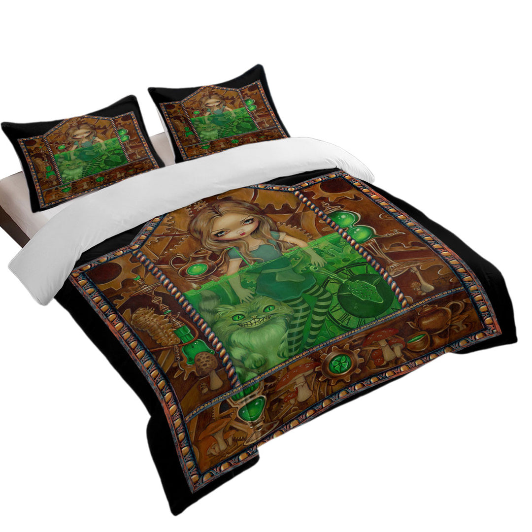 Dark Fantasy Alice in Absinthe Duvet Covers