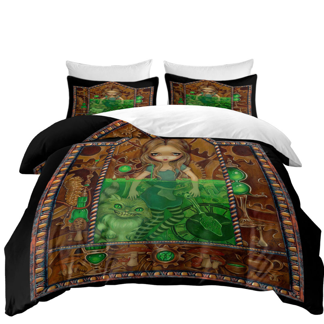 Dark Fantasy Alice in Absinthe Quilt Cover