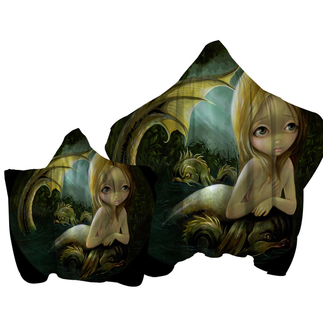 Dark Fantasy Art Mermaid a Certain Slant Of Light Towel Hoodie