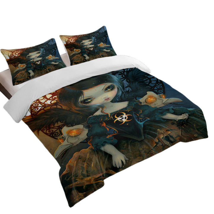 Dark Gothic Art Unseelie Court Pestilence Death Angel Daybed Covers Sets