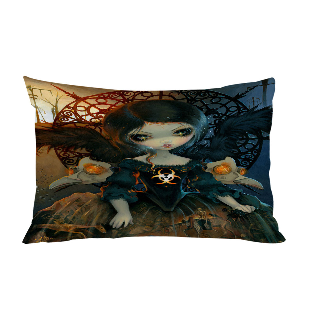 Dark Gothic Art Unseelie Court Pestilence Death Angel Pillow Cases