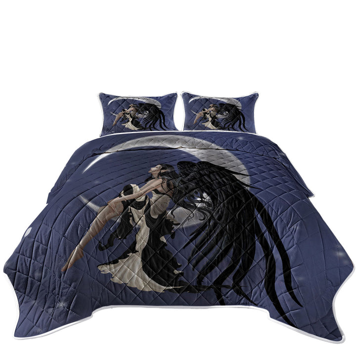 Dark Night Elf Fairy Stargazer on the Moon Coverlet