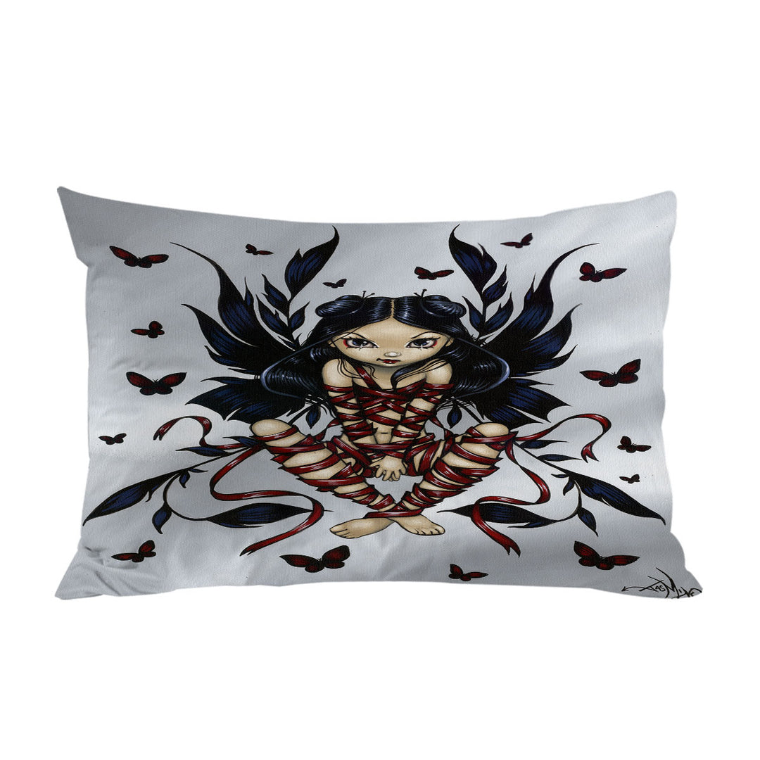 Dark Ribbon Fairy Gothic Fairy and Butterflies Custom Pillow Cases