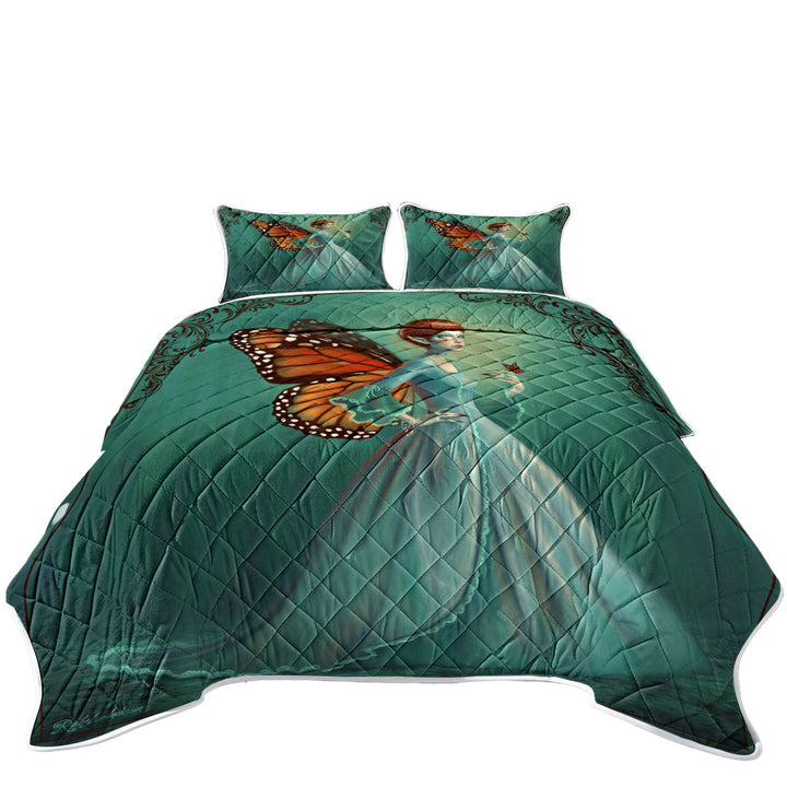 Daybed Covers Sets with Butterfly Elf Woman Cool Fantasy Monarch