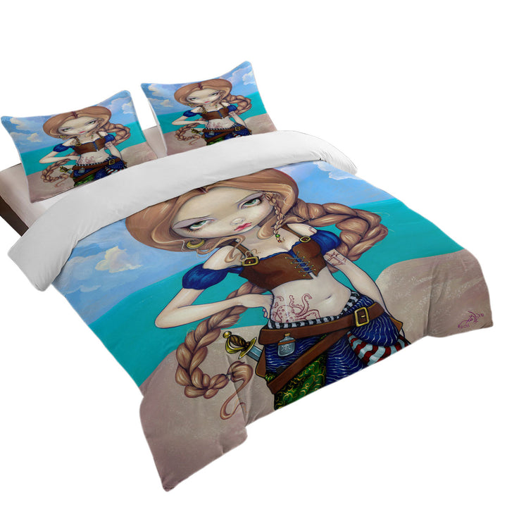 Daybed Covers Sets with Captain Molly Morgan Beautiful Pirate Girl