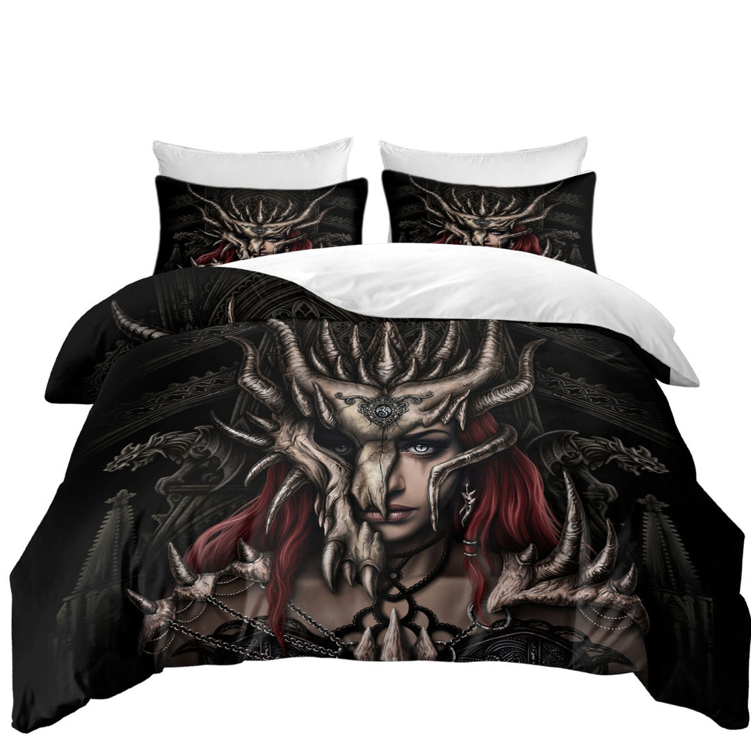 Daybed Covers Sets with Cool Fantasy Art Dragon Mask