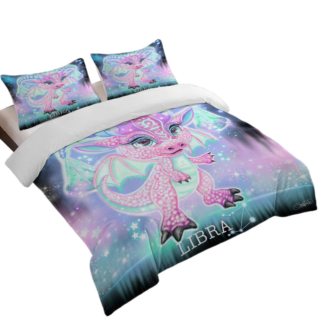 Daybed Covers Sets with Cute Girly Libra Lil Dragon