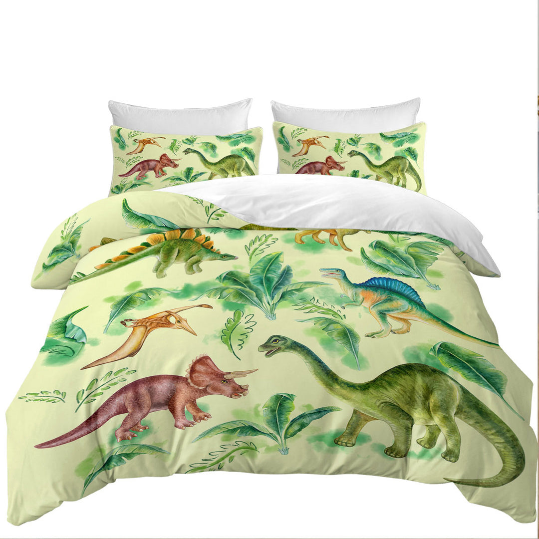 Daybed Covers Sets with Dinosaur Drawings for Kids