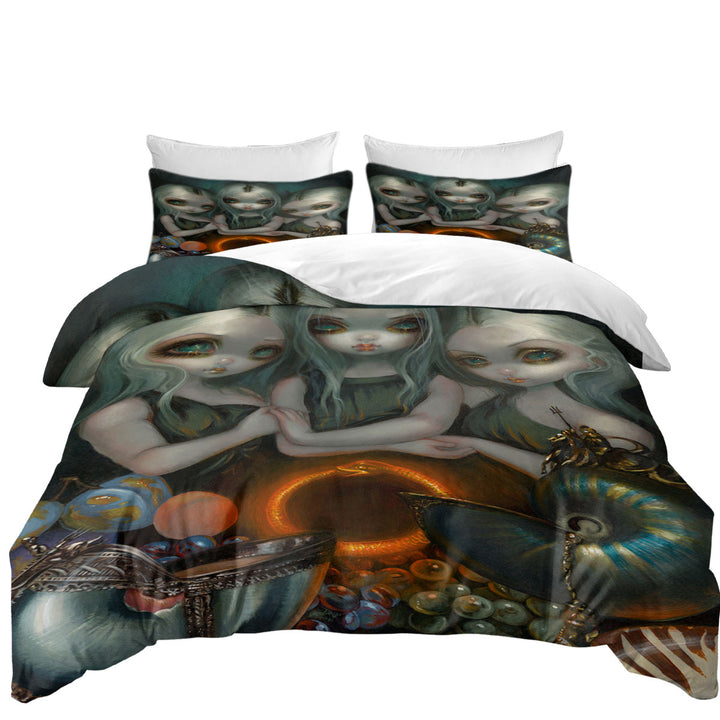 Daybed Covers Sets with Fantasy Art Three Maidens Allegory of Infinity