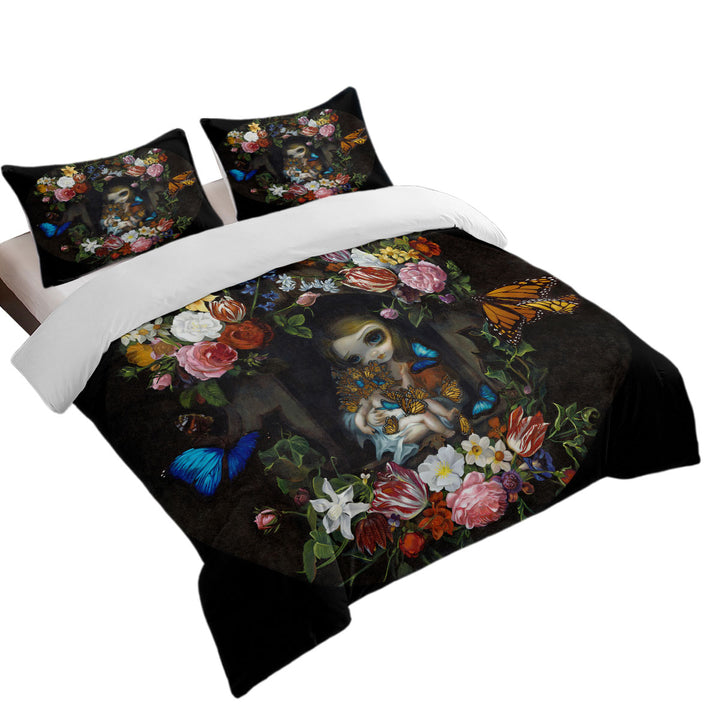 Daybed Covers Sets with Fine Art Etreinte de Papillons Hug of Butterflies