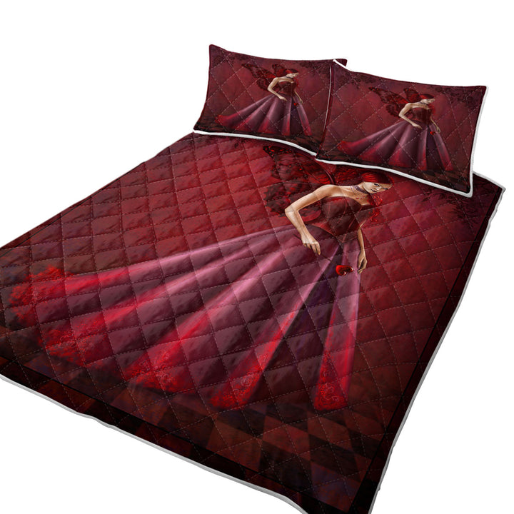 Daybed Covers Sets with Queen of Hearts Red Art Beautiful Woman