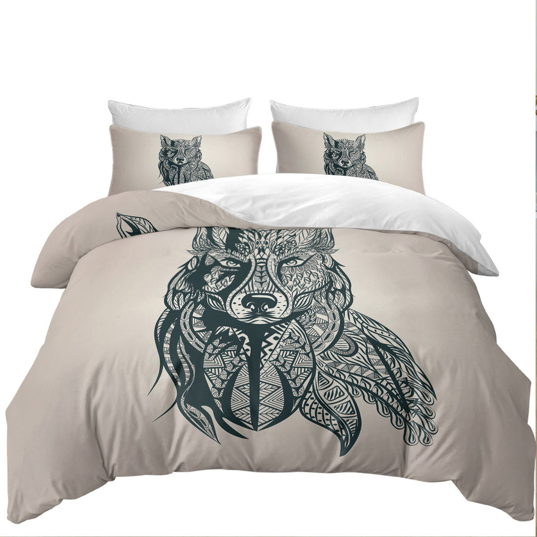 Deep Wolf Oversized King Duvet Cover