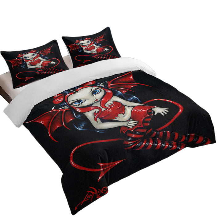 Devilish Fairy Red Winged Fairy Coverlets