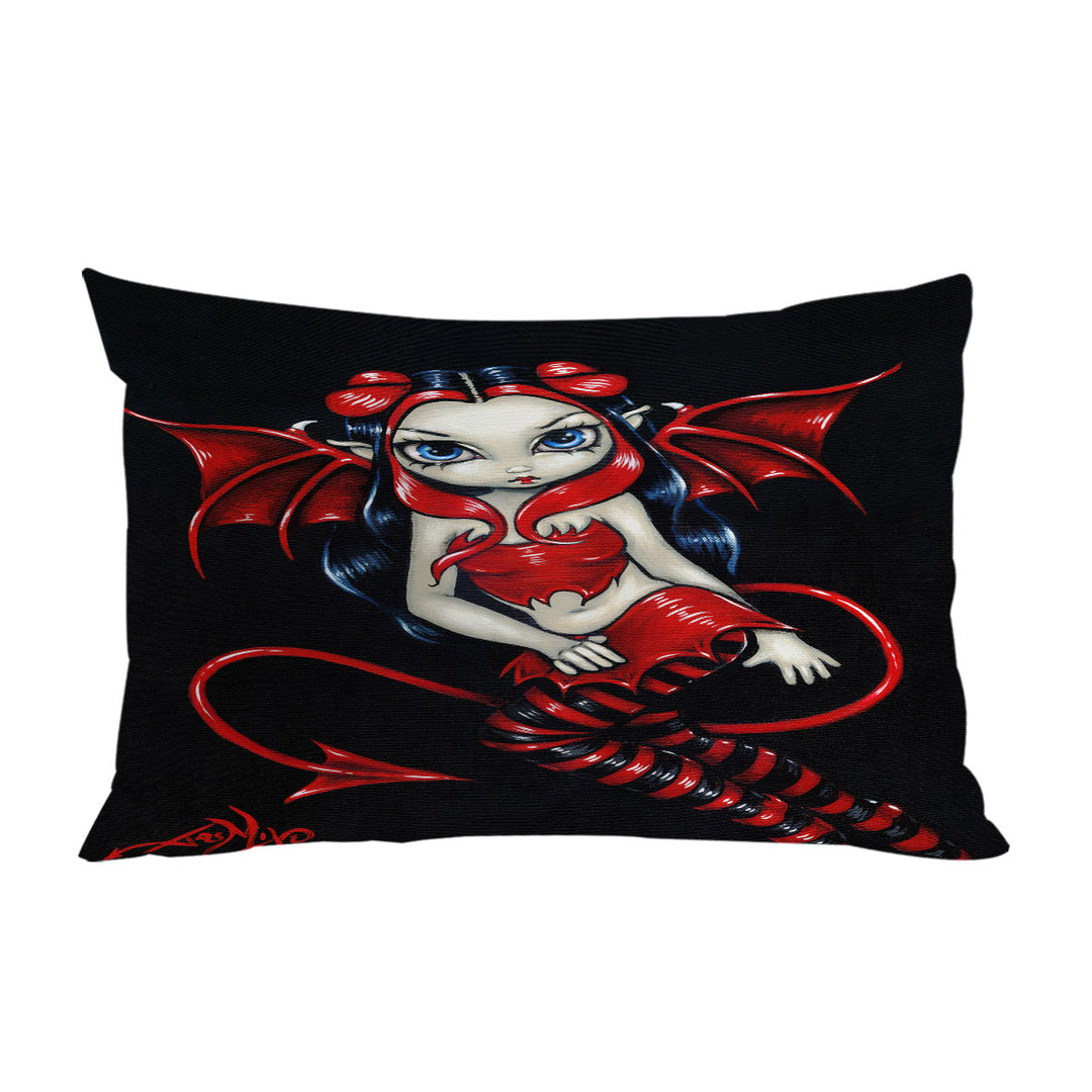 Devilish Fairy Red Winged Fairy Custom Pillow Cases