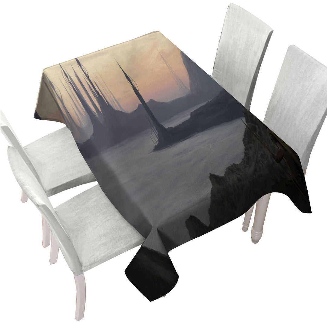 Distant Lands Fantasy Artwork Custom table cloth