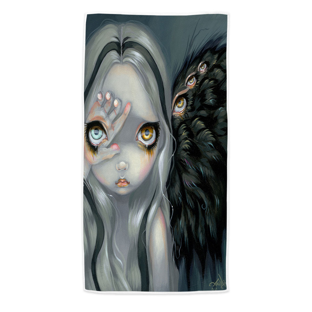 Divine Microfibre Beach Towels Hand Scary Creepy Little Fairy