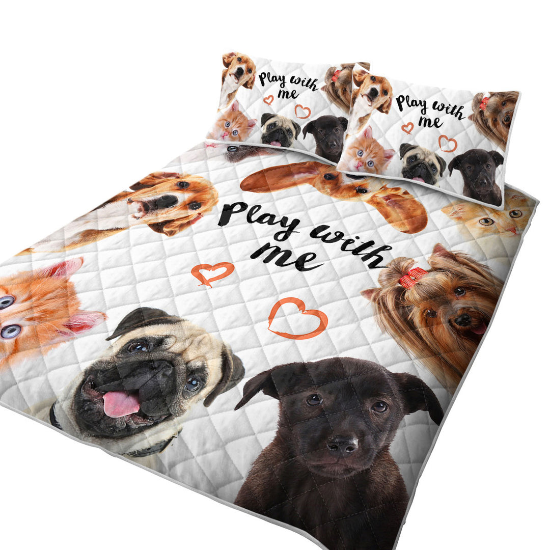 Dog Play With Me Quilts for sale