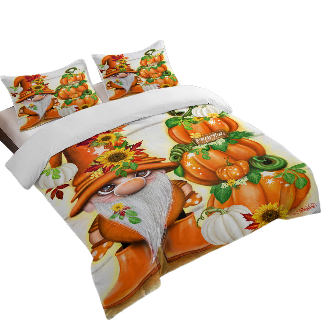 Donna Covers with Orange Autumn Pumpkins for Sale Lil Gnome