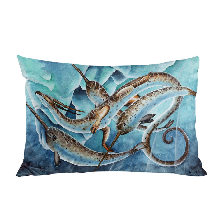 Dragon and Fantasy Creatures Art Icy Depths Pillowcase