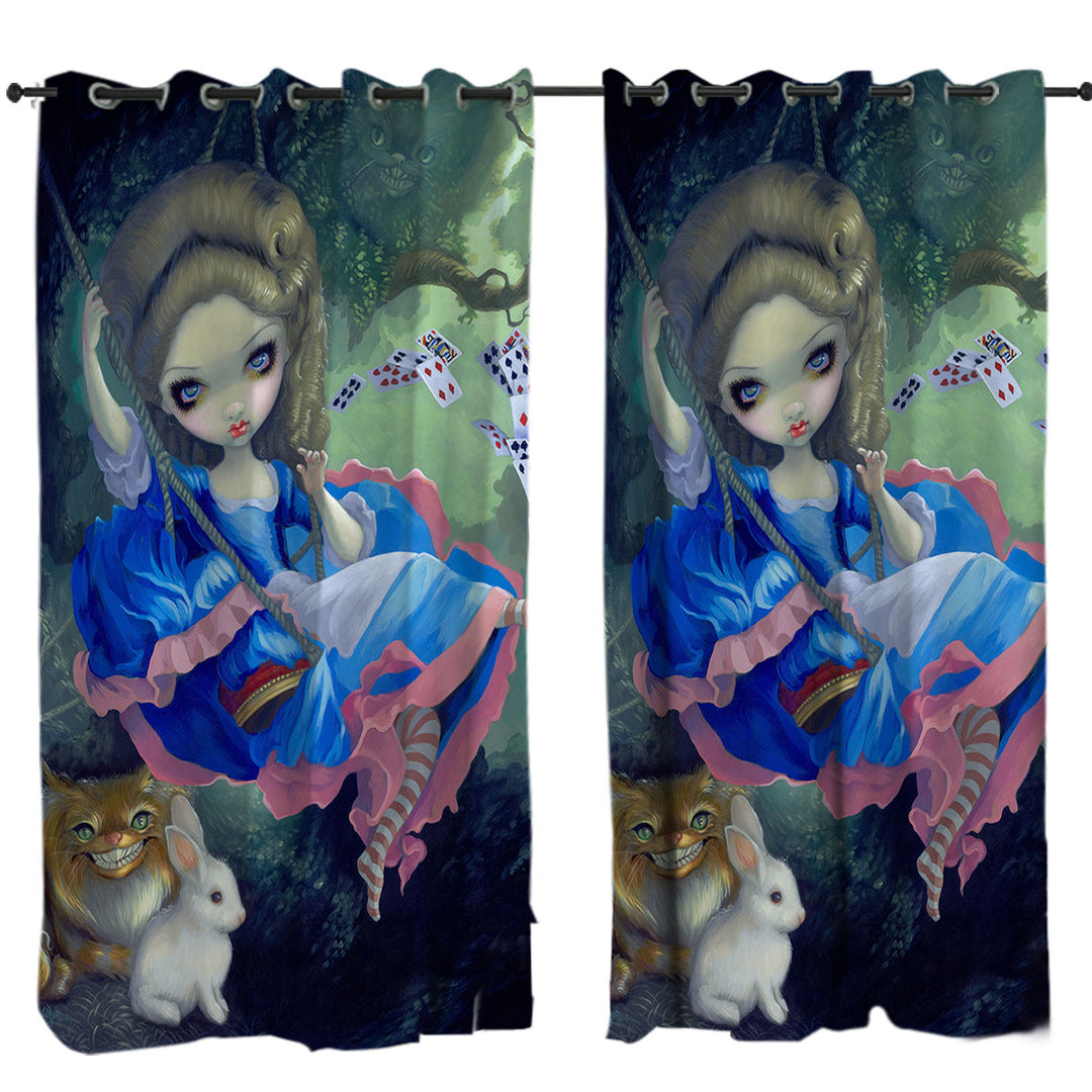 Drapes for Living Room with Cool Fantasy Alice in Fragonard_s Swing