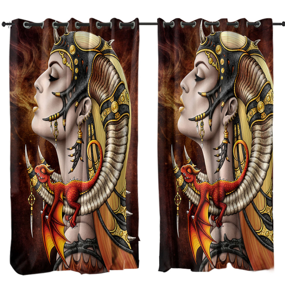 Drapes with Cool Fantasy Art Mother of Dragons