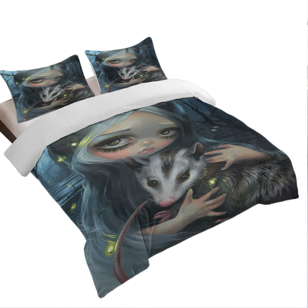 Duvet Cover Queen with My Possum Beautiful Maiden with Her Possum Friend