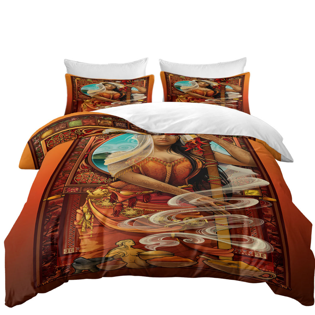 Duvet Cover sale with Beautiful Oriental Girl Goddess of Spices