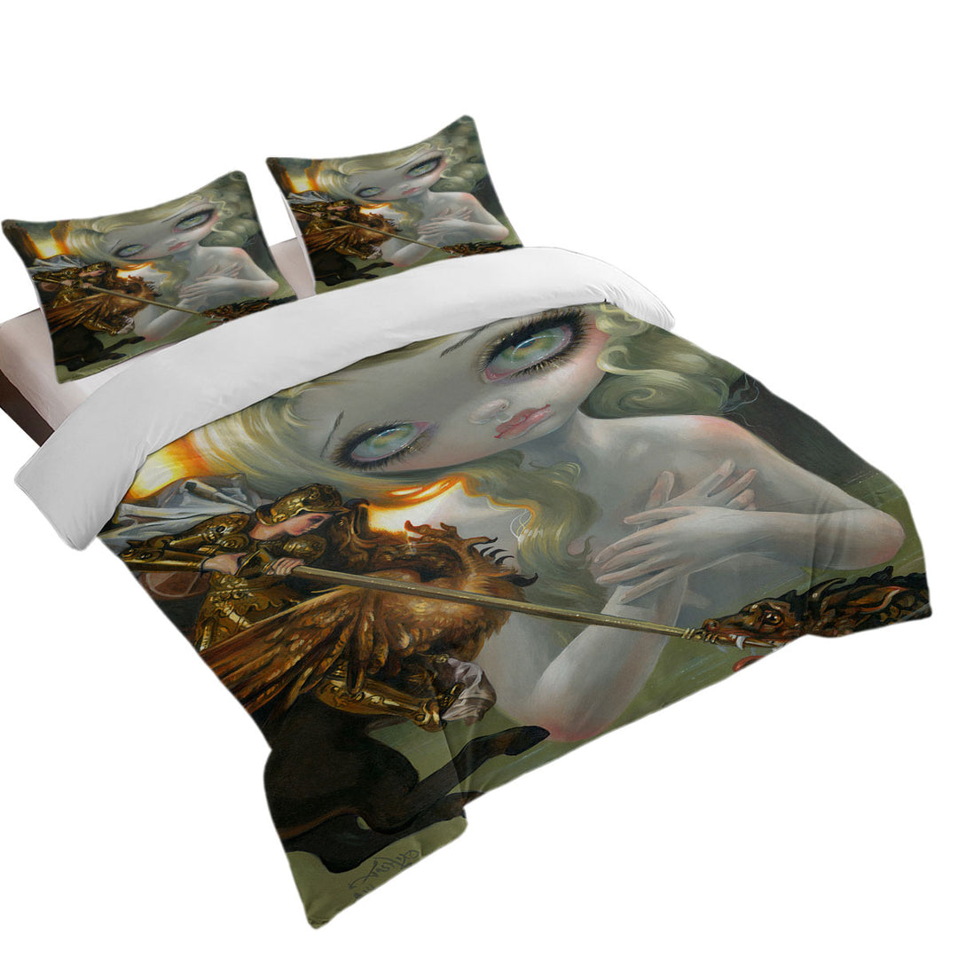 Duvet Cover set with History Art Tableaux Vivants Roger and Angelica