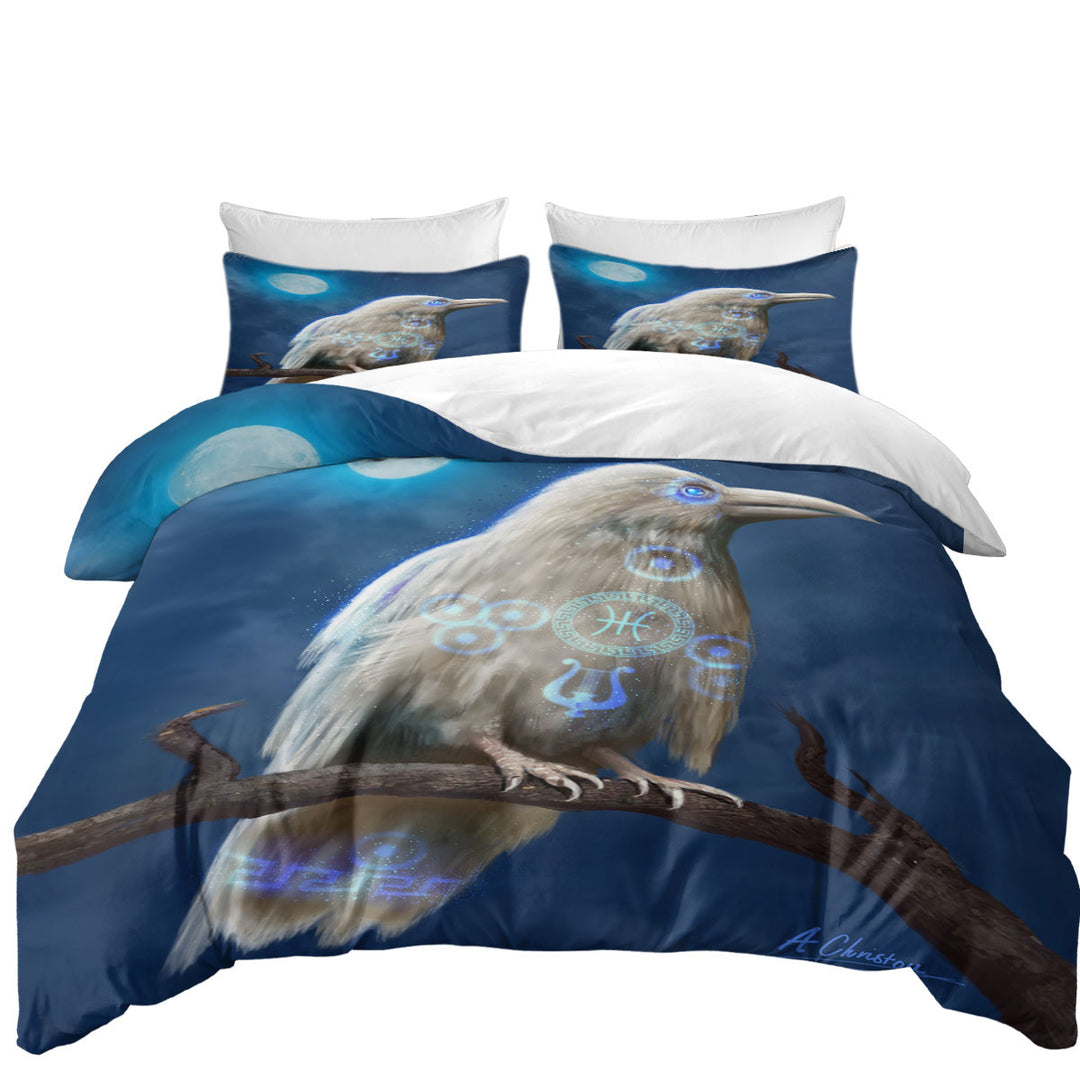 Duvet Cover with Apollos Cool White Crow