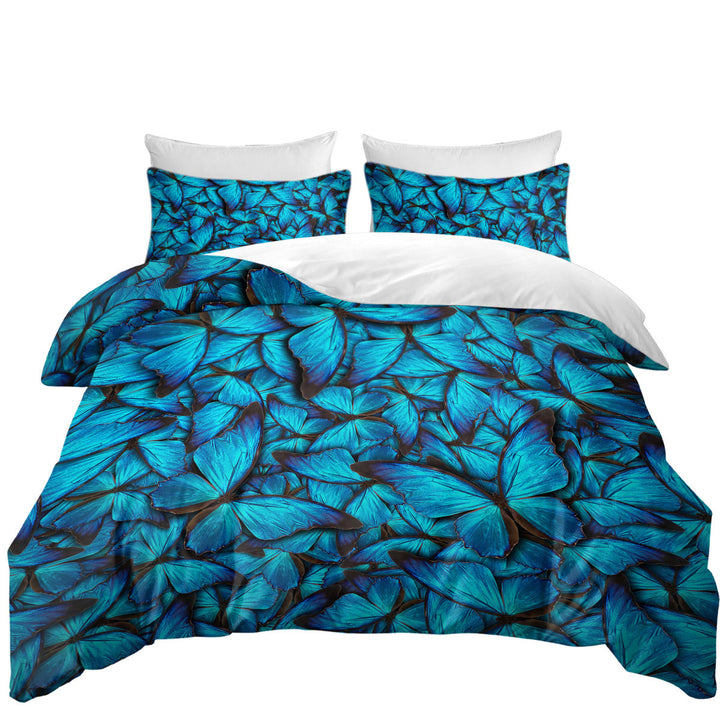 Duvet Cover with Blue Butterflies