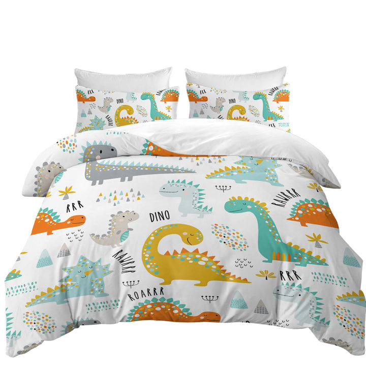 Duvet Cover with Children Cartoon Dinosaurs