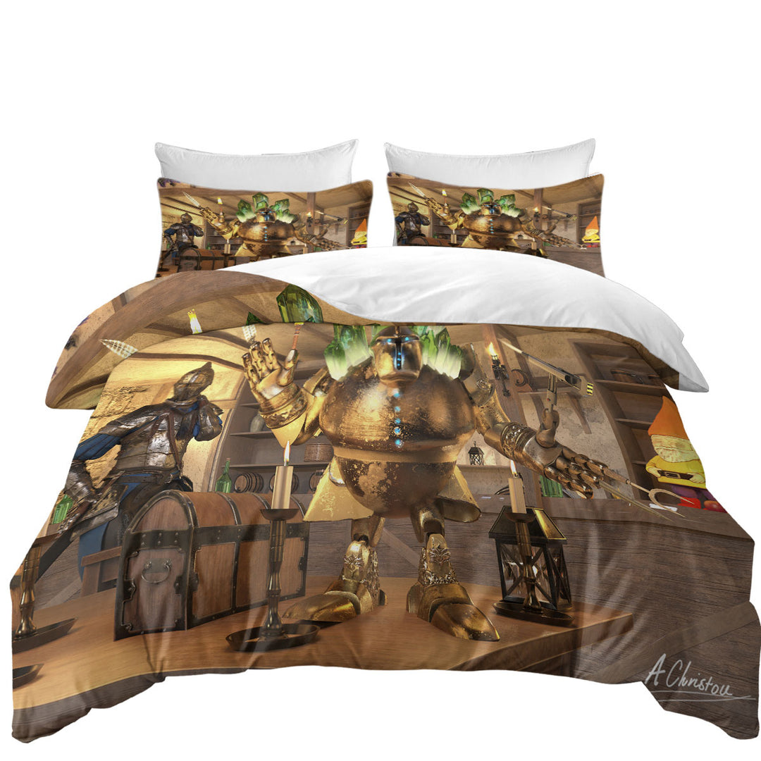 Duvet Cover with Cool Fictional Characters Art