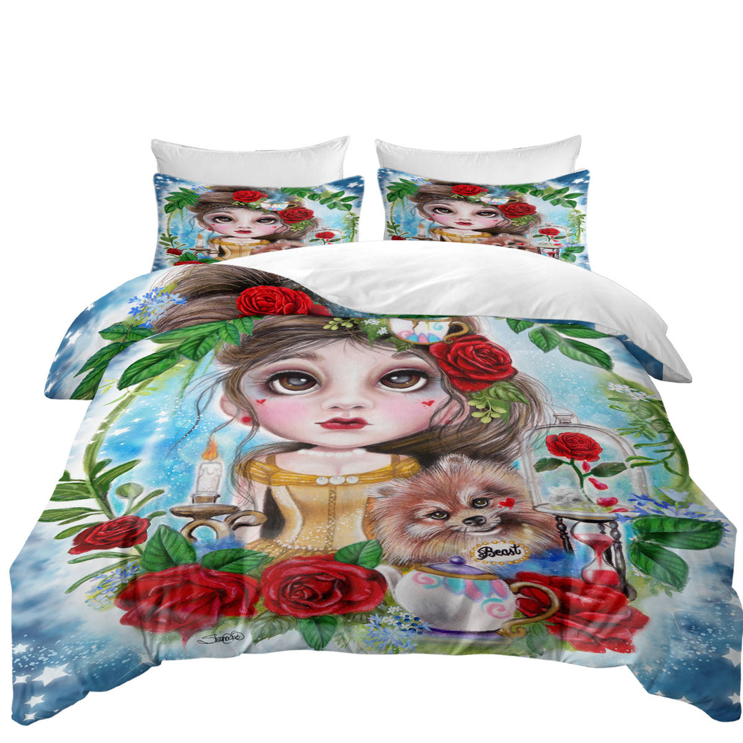 Duvet Cover with Girls Art Beauty and her Beast