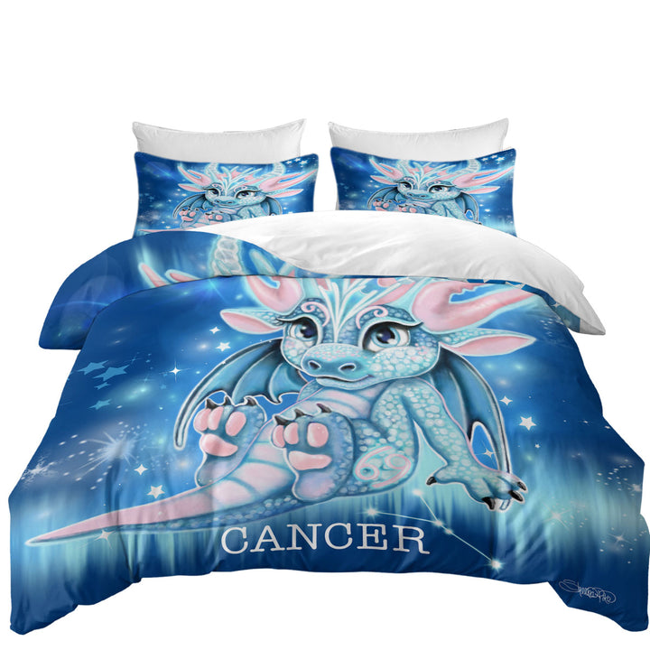 Duvet Cover with Kids Fantasy Art Cancer Lil Dragon