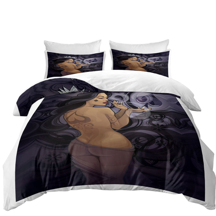 Duvet Cover with Sexy Cool Art Queen of Spades