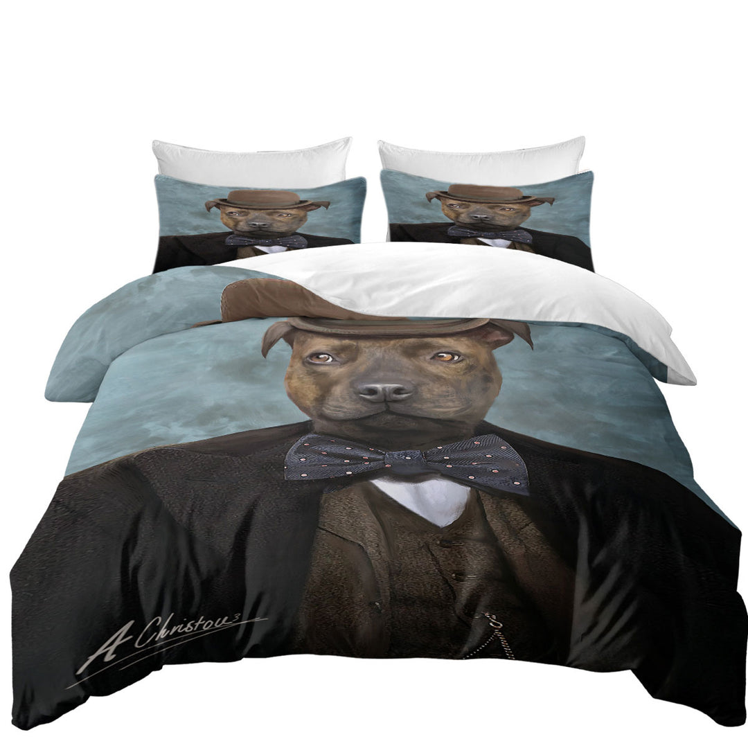 Duvet Cover with Sir Edmund the Bulldog Cool and Funny Dog