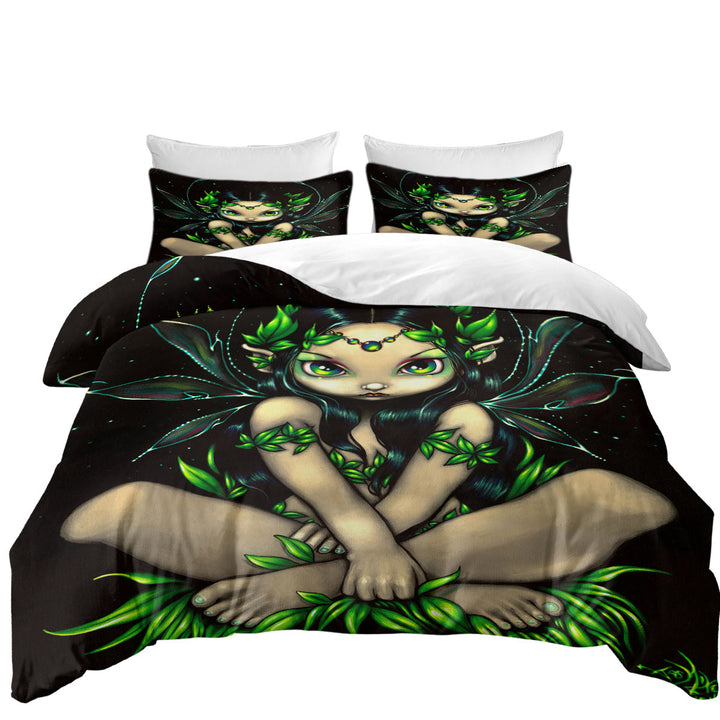 Duvet Covers King with Allura Tropical Green Fairy