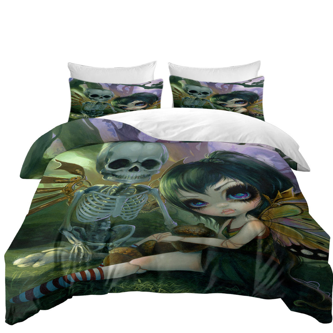 Duvet Covers King with Eve and Rib Clockwork Fairy and Skeleton