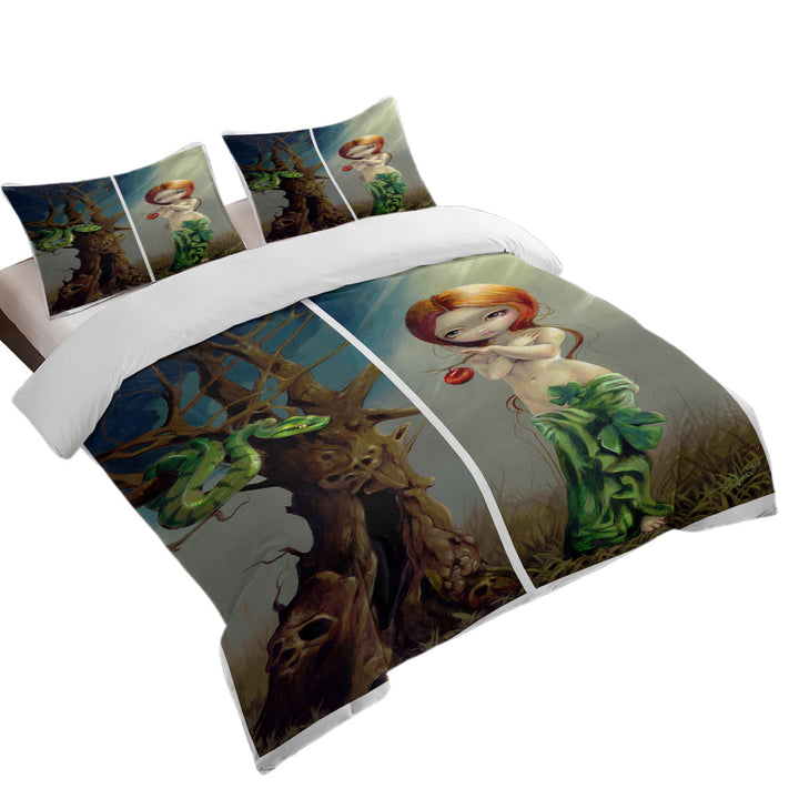 Duvet Covers King with Eve and the Tree of Knowledge Woman and Snake