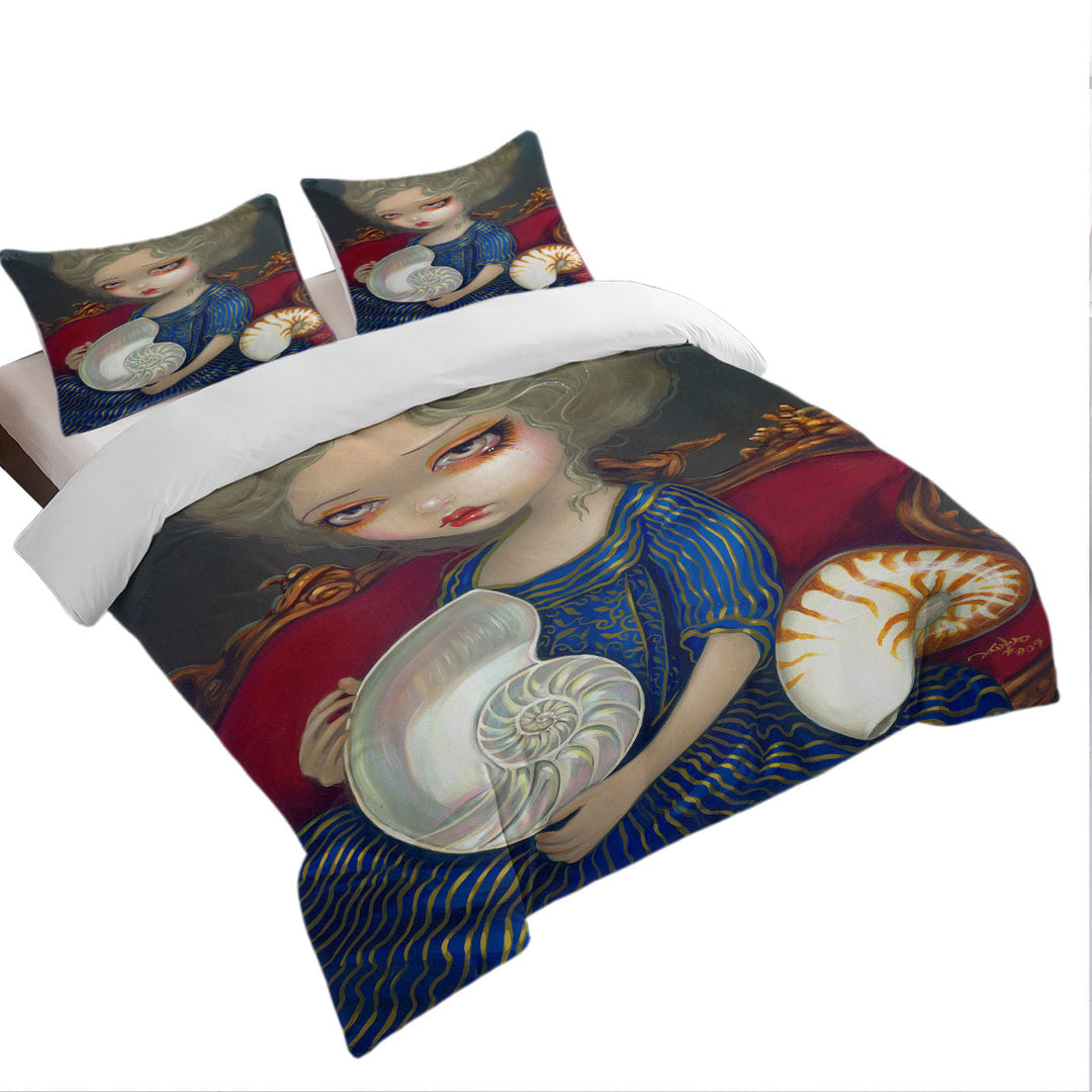 Duvet Covers King with Mystery of the Nautilus and Beautiful Lady