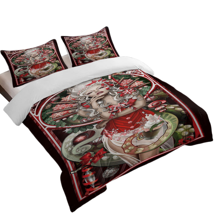 Duvet Covers King with Sexy Art Cthulhu and Beautiful Candy Lady