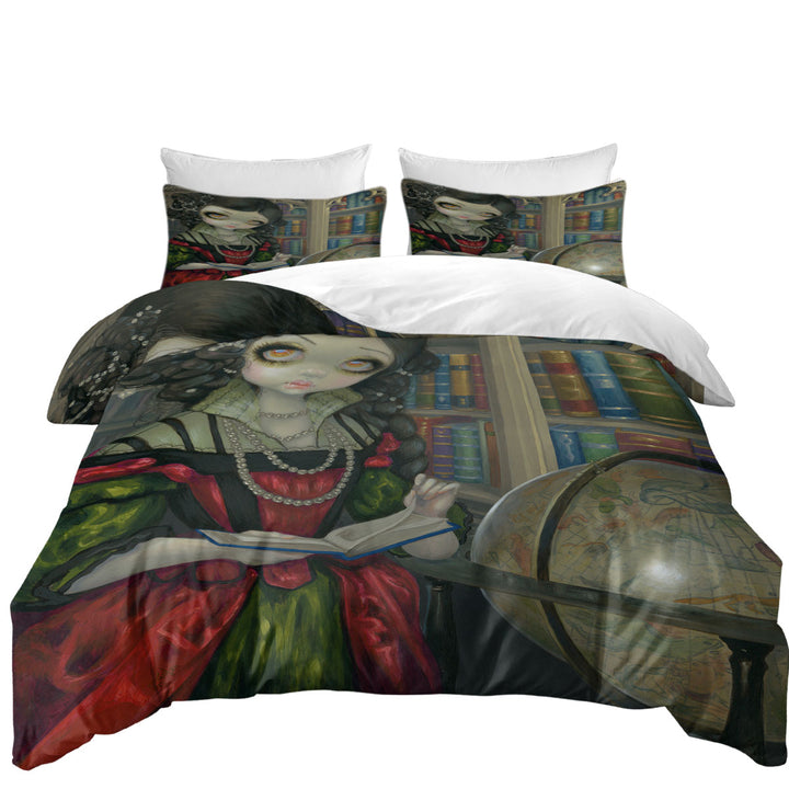 Duvet Covers King with The Vampires Dark Library I Vampiri La Libreria