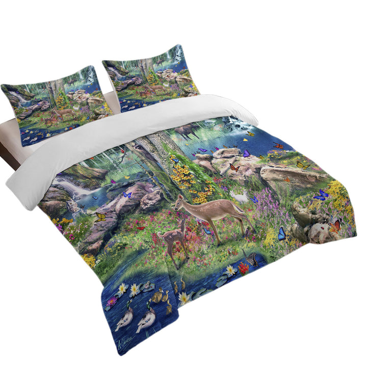 Duvet Covers with American Forest Animals