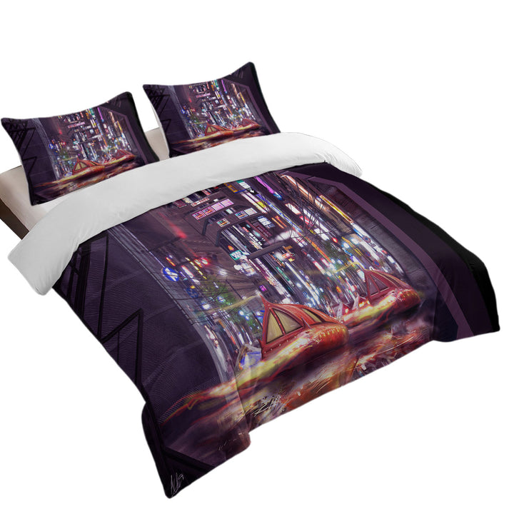 Duvet Covers with Artistic Future Tokyo City