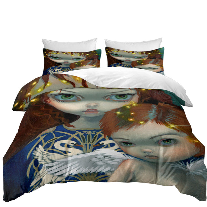 Duvet Covers with Celtic Fairytale Children of Lir