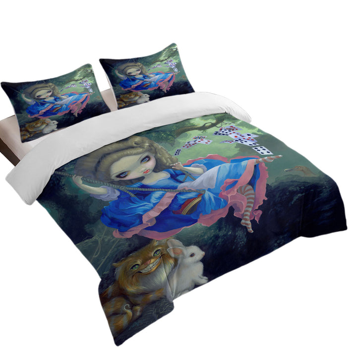 Duvet Covers with Cool Fantasy Alice in Fragonard_s Swing