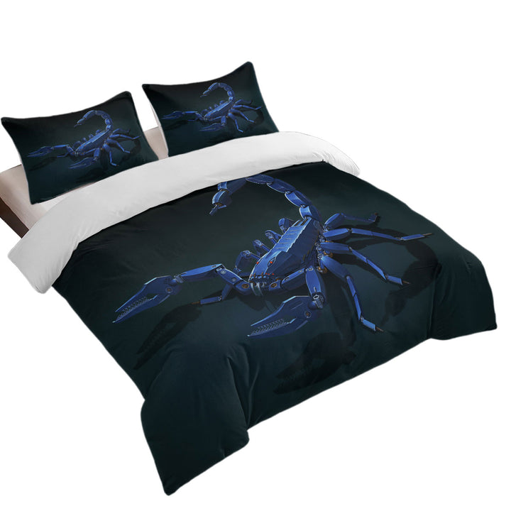 Duvet Covers with Cool Science Fiction Art Metal Scorpion