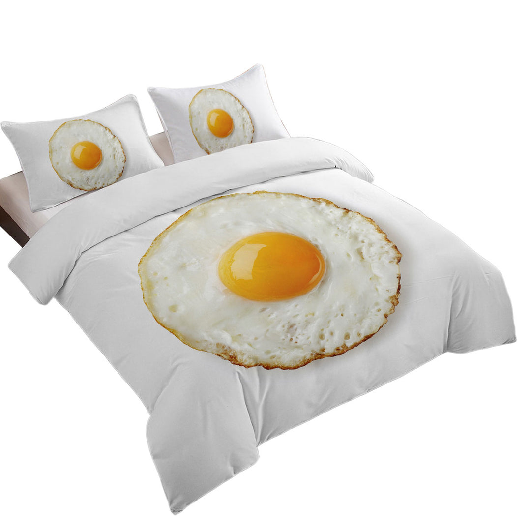 Duvet Covers with Cool and Funny Sunny Side Up Fried Egg