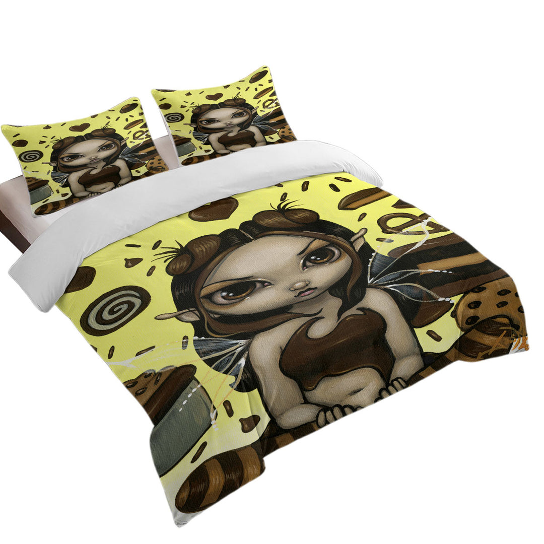 Duvet Covers with Cute Fantasy Favorite Treats Chocolate Fairy