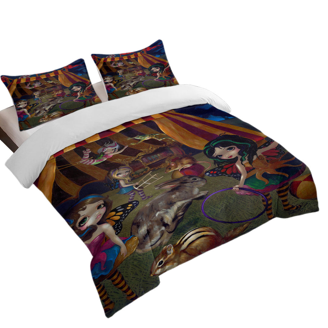 Duvet Covers with Cute Kids Art the Fairy Circus